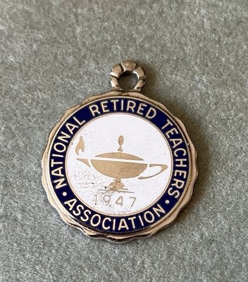 Antique Sterling Silver Charm National Retired Teacher s Association 1947