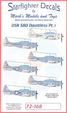 Starfighter Decals 1/72 USN SBD DAUNTLESS Dive Bombers