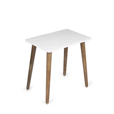 JFY Designs Wooden Side Table 12" D x 18" W x 18" H - End Table & Accent Tabl...