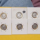Mercury Dimes Lot of 6 Circulated Silver 10C