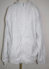 New Kyodan Jacket White Gray Full Zip Mesh Lined Windbreaker Large