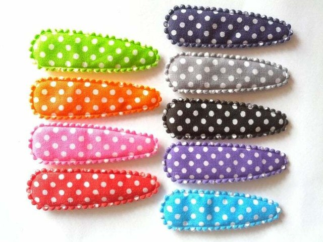 36 pcs Plain Grey Satin hair clip covers size 55mm