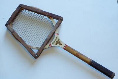 Raquette De Tennis Vintage Spalding Lakeside – Bois – Ancienne