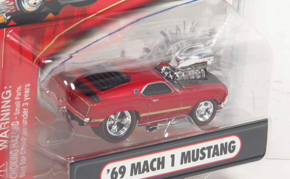 Muscle Machines 2006 Release 1969 Ford 69 Mustang Mach 1 Red Line Tires 1:64 - Image 3 of 4