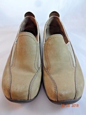 Merrell Primo Moc II Plateau Taupe Beige Tan Suede Nubuck Shoes Sz 9 Womens