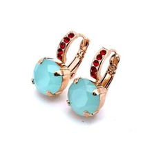 Earrings By Mariana Woman Stunning Pacific Opal and Siam Swarovski Crystals