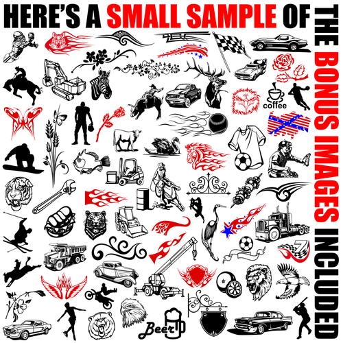 FOOD+DRINKS CLIPART-VINYL CUTTER PLOTTER IMAGES-EPS VECTOR CLIP ART CD - Picture 5 of 5