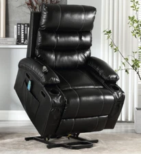 Elderly Power Lift Recliner Chair Electric Sofa w/ Cup Holder Extended Footrest