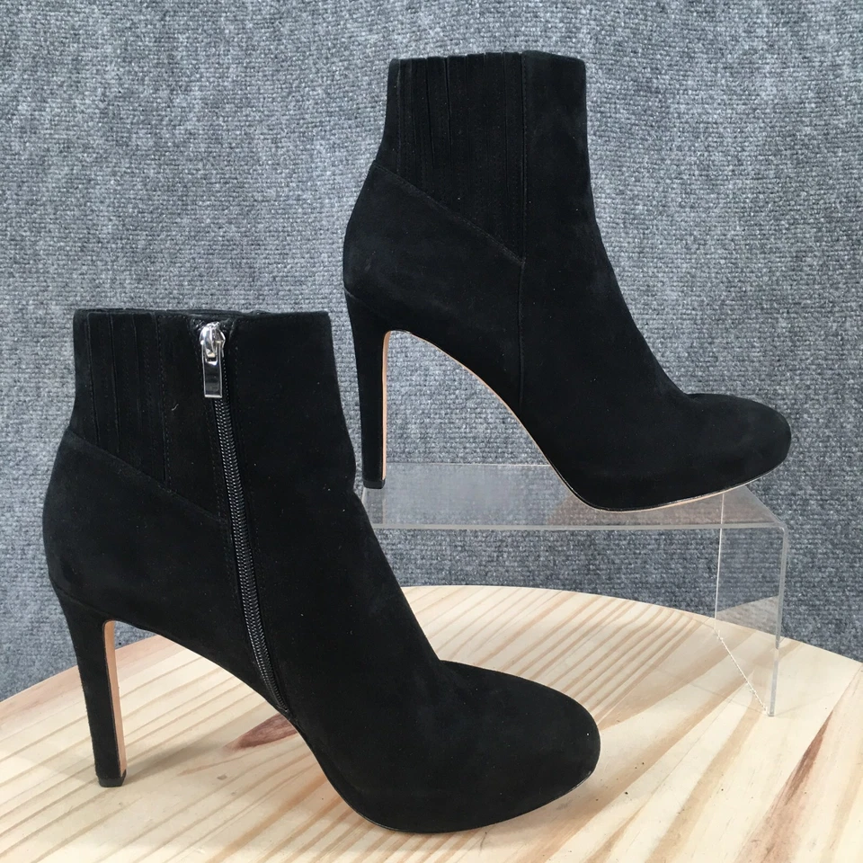 Via Spiga Botas Mujer 9.5 M Botines Tacones Informales Cuero Negro Cremallera Foto 2 de 4