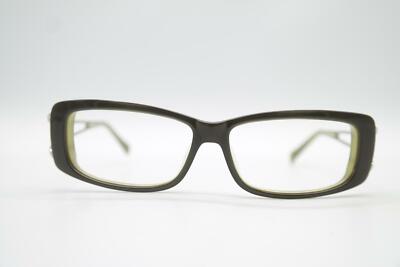 Vintage Shiseido SH-8028 Oliv Silber Eckig Brille Brillengestell eyeglasses NOS