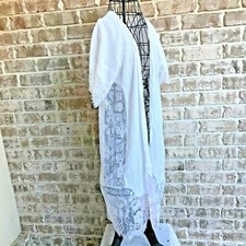 Pins Needles Lace Longline Kimono White Jacket Sz M Urban Outfitters Festive