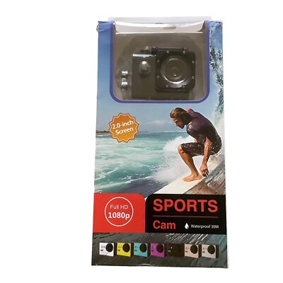 Action Camera 12 MP 1089 2 Inch Screen Waterproof Sports Can 120 Degree