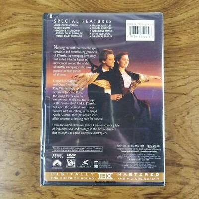 Titanic (THX Widescreen DVD, 1997) Leonardo DiCaprio Kate Winslet