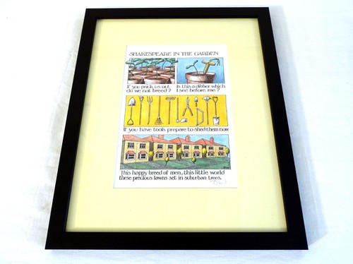 Simon Drew gardening Funny funny print wall art Shakespeare quotes framed gift - Picture 5 of 5