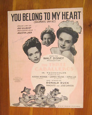 You Belong To My Heart Gilbert/Lara From The Three Caballeros 1943 Sheet Music