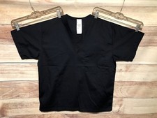 Harriton Adult Scrub Top Size Small Blue Short Sleeves Easy Care1 Pocket LBB76