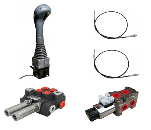 CABLE REMOTE CONTROL VALVE KIT 2 SPOOL 3SECTIONS 11 gpm 40L JOYSTICK CENTER OPEN