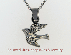 Small-Bird-Cremation-Jewelry-Pendant-Urn-Keepsake-Memorial-20-034-Necklace-amp-Funnel
