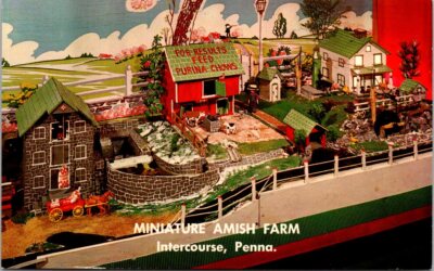 Miniature Amish Farm, Intercourse PA, Chrome, Unposted, Kitchen Kettle Foods