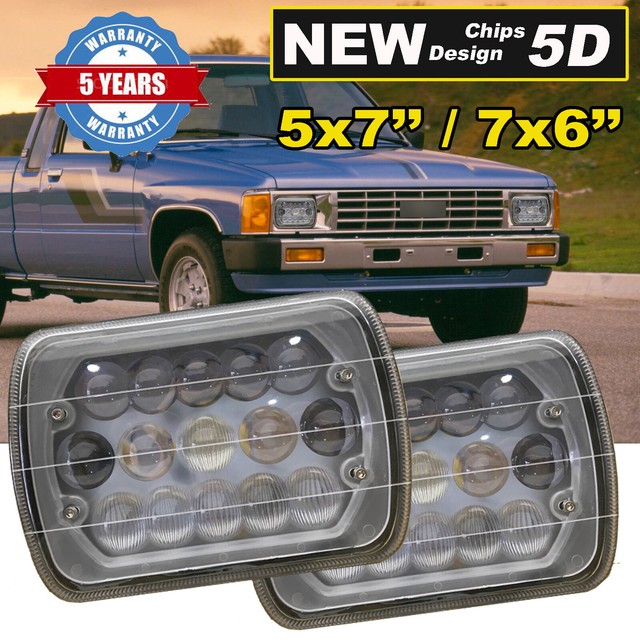 2X DOT 7''x6'' LED Headlight Headlamp For Toyota Pickup 1990 1991 1992 ...