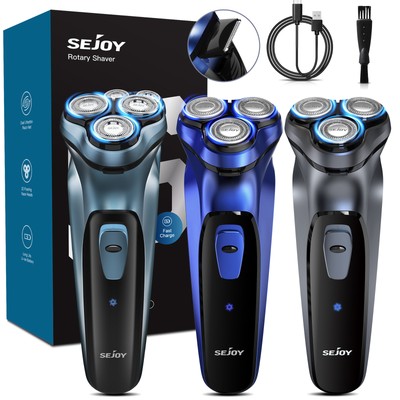 SEJOY 3D Rasierer Herren Elektrisch Herrenrasierer Rasierapparat Pop-up Trimmer