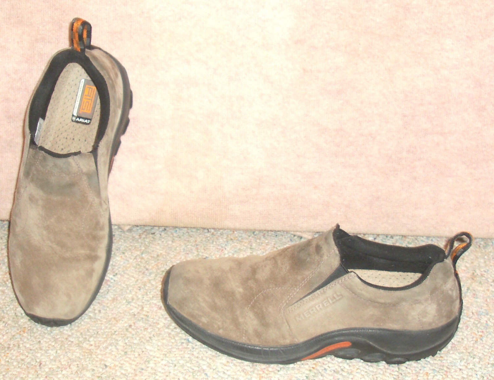 Men's MERRELL Jungle Moc Gunsmoke suede slip on shoes… Gem