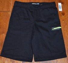 Boy's Old Navy Black Drawstring Waist Sporty Cargo Sweats Shorts Sizes S,M,L,XL