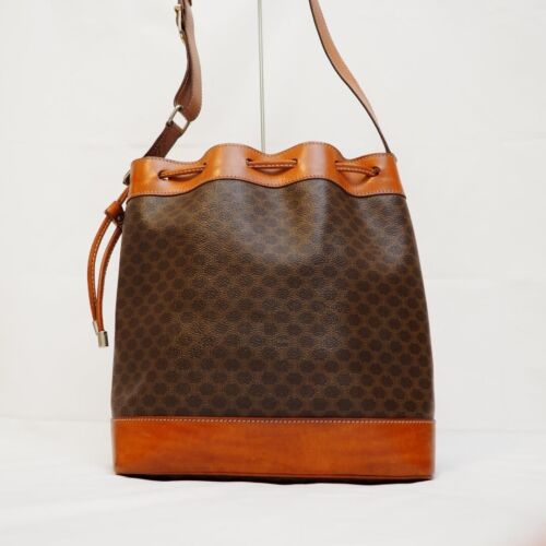 Celine  Macadam Shoulder Bag PVC Brown Authentic I040773 - Picture 1 of 18