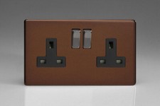 Varilight Screwless Mocha Range - Black Inserts & Iridium Switches