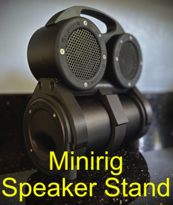 Minirig 1/2/3/4 Reise Tragbarer Ständer Koffer für 2 x Lautsprecher & Subwoofer - Schwarz