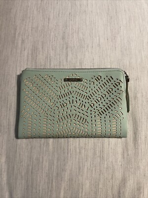 Stella & Dot Clutch Hello Gorgeous Laser Cut Zipper Pouch Mirror