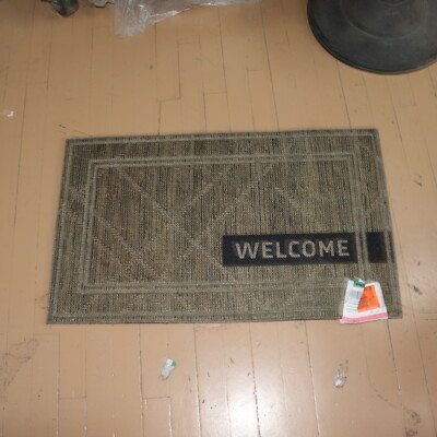 StyleWell Diamond Grid Welcome Door Mat Rubber Backing 18'' x 30''