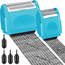 Nezyo 2 Pack Identity Protection Roller Stamp Identity Theft, Confidential, Priv
