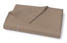 100 Egyptian Cotton Size Flat Sheet Only 94"x104" - Elegant Queen 07: Taupe
