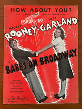 Judy Garland & Mickey Rooney sheet music (3 total): How About You/Where or When