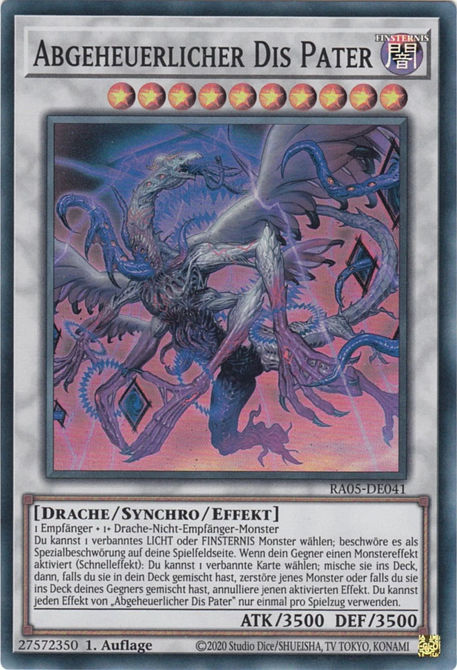 YU-GI-OH, ABGEHEUERLICHER DIS PATER, SR, RA05-DE041, 1. Auflage, TOP - Bild 1 von 1