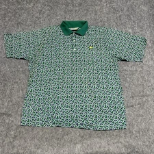 Slazenger Augusta National Golf Shop Shirt Polo Mens XL Green AOP Masters Golf