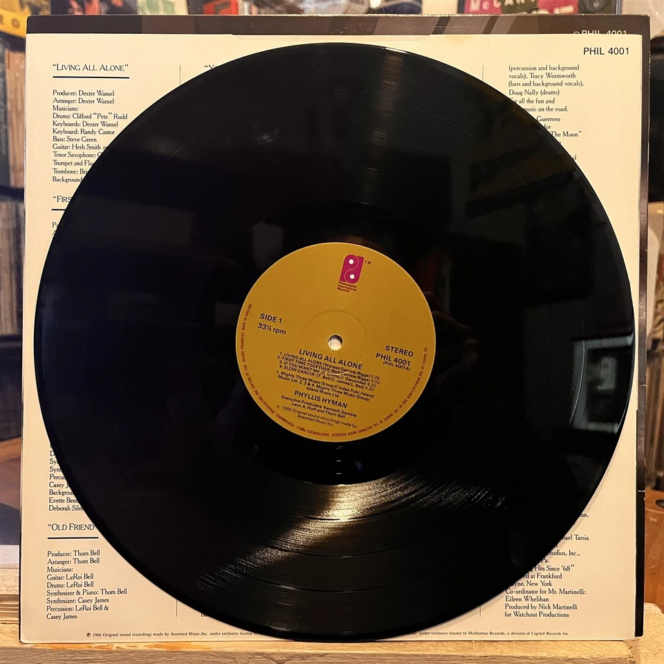 [SOUL/R&B]~EXC LP~PHYLLIS HYMAN~Living All Alone~[1986~EMI~Issue]~UK IMPORT - Image 4 of 4