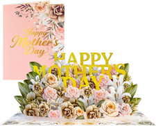 Mothers Day 3D Pop up Card - Floral Happy Mother  S Day Greeting Card Gift for Mo