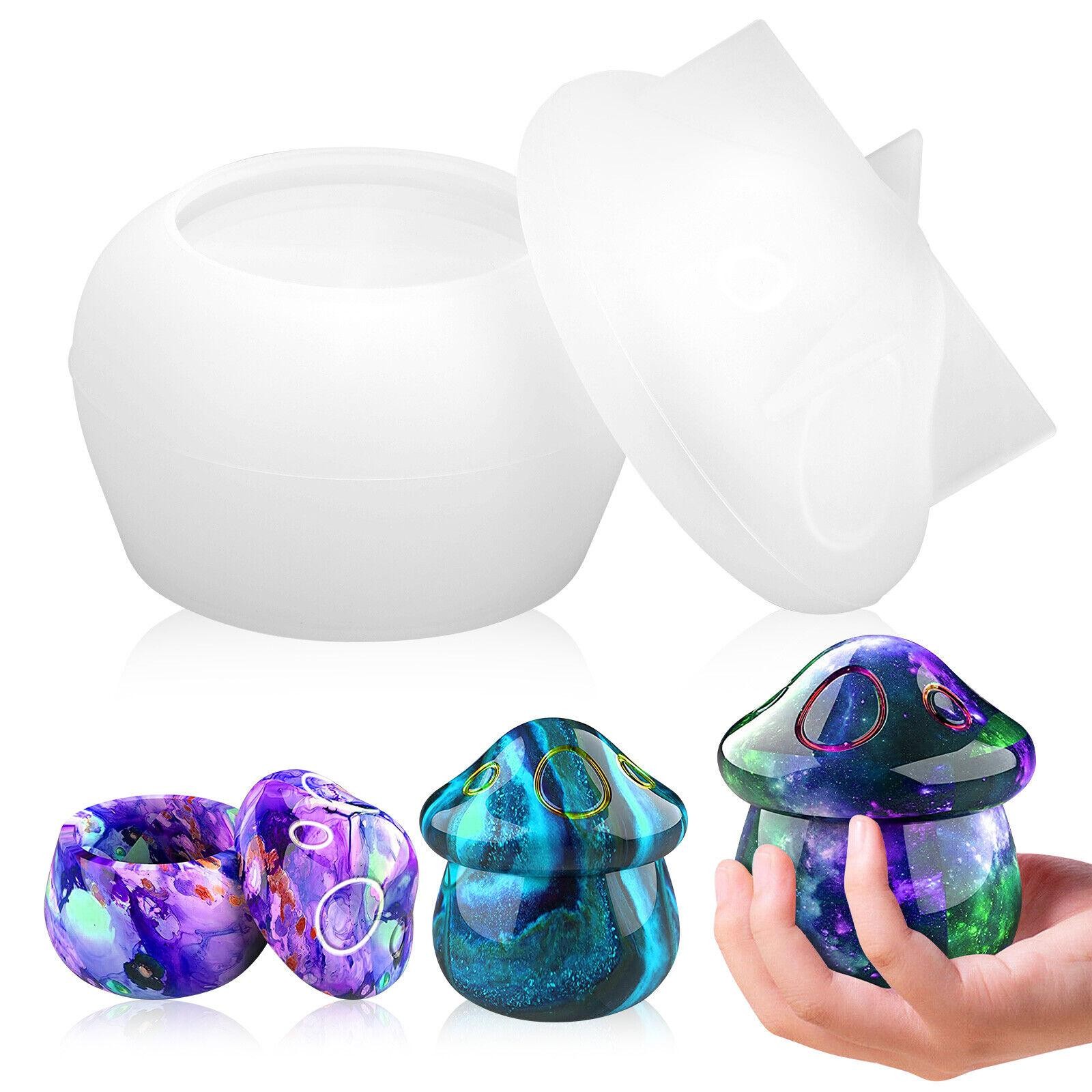 DIY Silicone Resin Casting Mold 3D Mushroom Storage Box Epoxy Craft Mould Tools