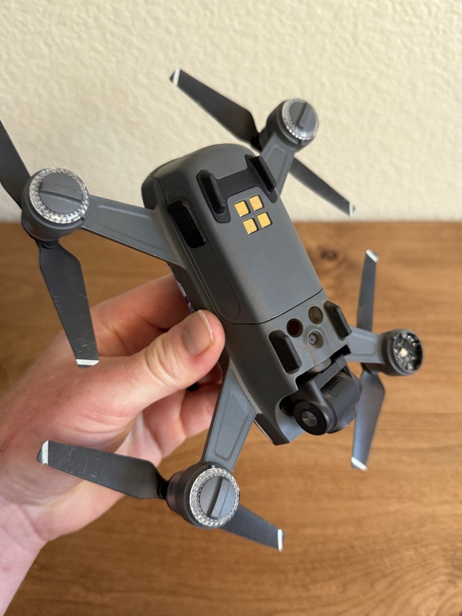 DJI Spark Drone-Blue Camo-Working 2x Battery Included *FULLY