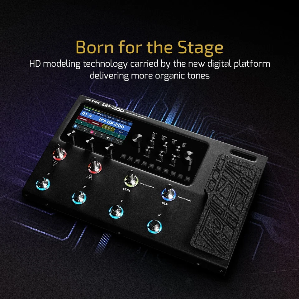 Valeton GP-200 Guitar Bass Amp IR Cabinet FX Loop MIDI I/O Expression Stereo OTG - Image 2 of 4