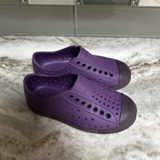 Native Toddlers  Jefferson Waterproof Washable Slip-On Shoes, Size 9 Purple