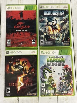 ZOMBIE GAME 4-PACK : Xbox 360 Resident Evil 5, Dead Island, Deadrising,