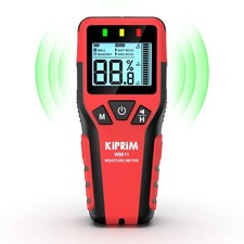 Kiprim Pinless Moisture Meter Wood Damp Detector Non-Destructive Wall Timber