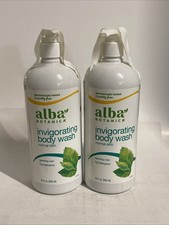2x Alba Botanica Invigorating Body Wash Hypoallergenic Sparkling Mint 32 fl. oz. 1.06 per gallon