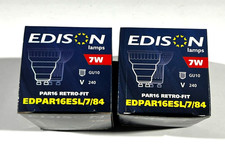 GU10 Lampe 7W CFL Edison Retro Fit 50mm Glühbirne 4000k 2er Pack - 90 Grad Strahl