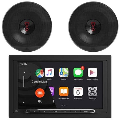 7'' Double DIN Bluetooth AM/FM Radio, 6.5'' 225 Watts Max 2-Way Speakers - 1 Pair