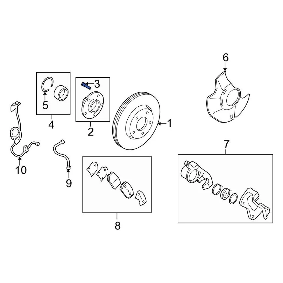 For Hyundai Sonata 2005-2006 Hyundai Rear Wheel Lug Stud - Изображение 2 из 4