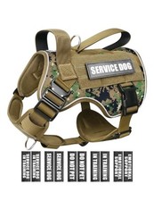 Tactical Dog Harness for Large Dog Heavy Duty Service Working MOLLE Vest  Leash